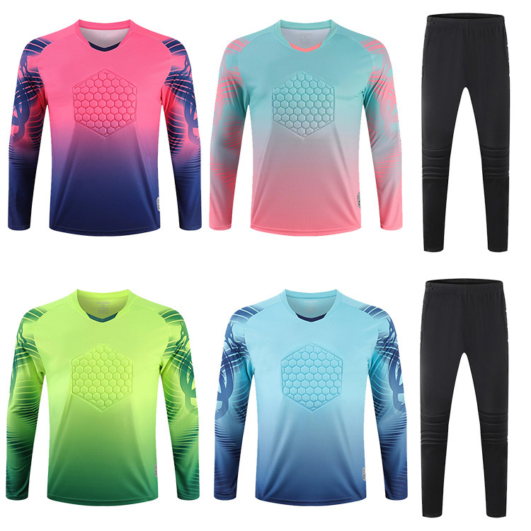 New Fashion Trend Football Goalkeeper Suit Training and Competition Jersey Gradient Spring and Summer Long Sleeve Pants for Men and Women New Fashion Trend Football Goalkeeper Suit Training and Competition Jersey Gradient Spring and Summer Long Sleeve Pants for Men and Women