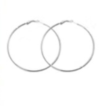 Circle Plain Hoop Earrings, Shrimp Buckle Earrings, Simple and Versatile Stainless Steel Titanium Steel Earrings