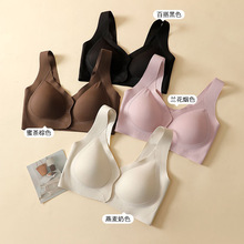 透气前扣无痕内衣女薄款大码无钢圈中老年妈妈舒适文胸罩软支撑新