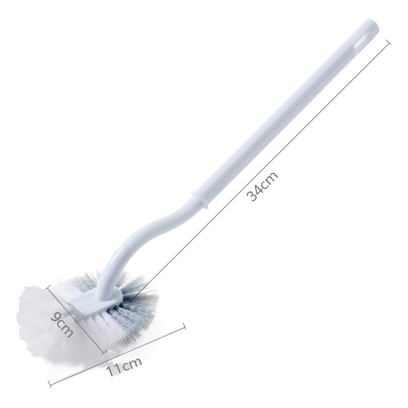 [Cepillo de inodoro montado en la pared de estilo japonés] Cepillo de inodoro de ángulo no muerto en forma de S para el hogar cepillo de limpieza de inodoro