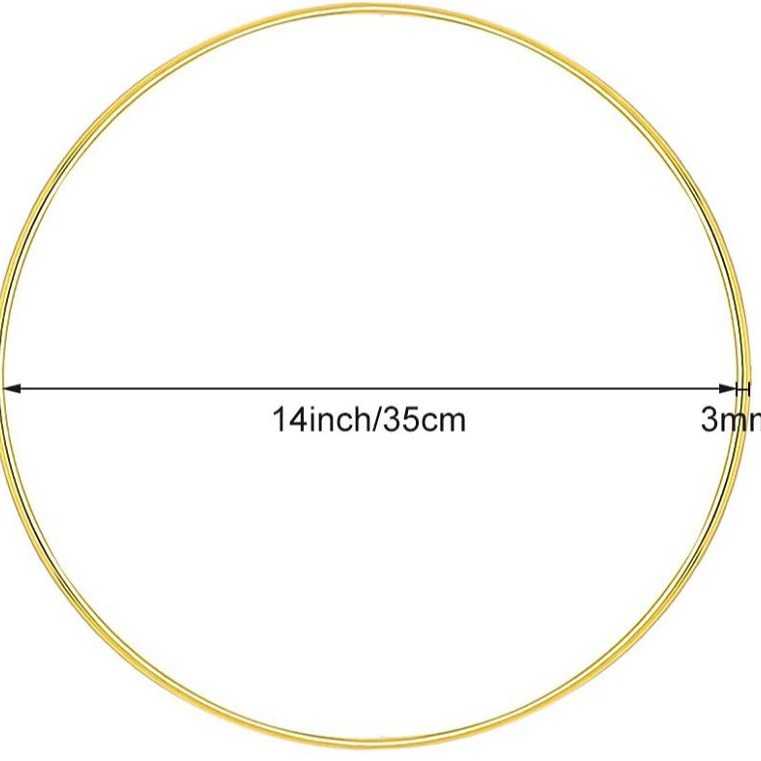 Anillo de hierro de metal Garland decoración Dream Catcher campanas de viento círculo Garland círculo grande más soldadura anillo de hierro grande