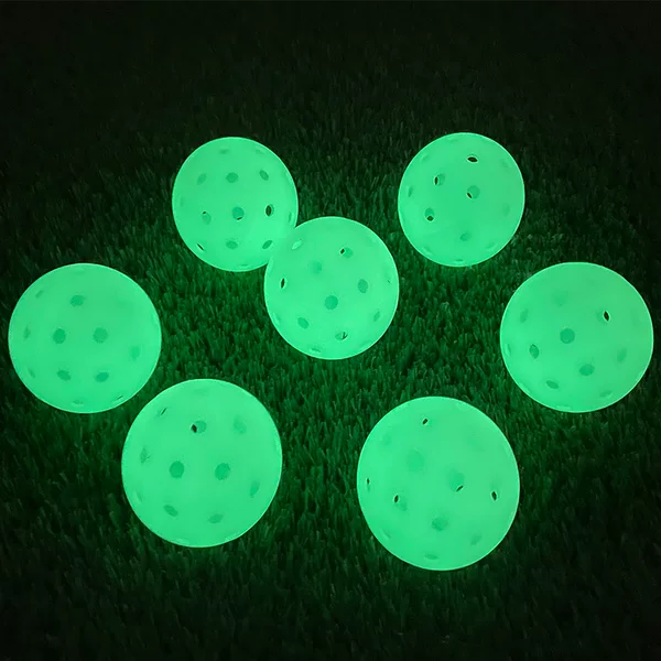 Luminous Pickleball 74mm 40 Hole Pickleball Natural Luminous Ball One-Piece Rotational Molding Ball