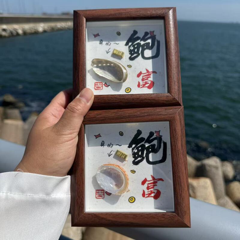 送料無料天然法螺貝塩漬け魚ナマコカニ標本フォトフレーム装飾品海辺クリエイティブギフト誕生日ギフト|undefined