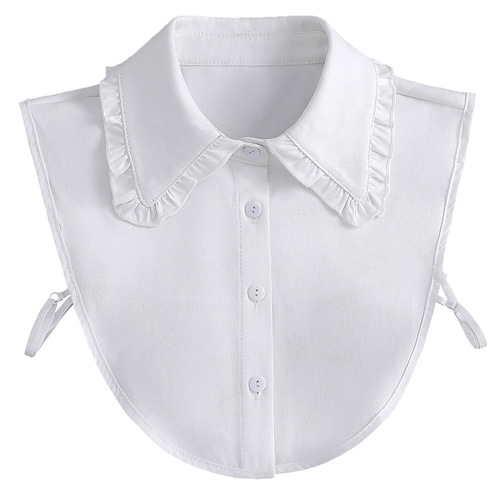 Compatibility Collar for Children and Adults - Autumn/Winter Lotus Edge Collar - Pure Color, Versatile Collar for Casual Shirts - Inner Collar