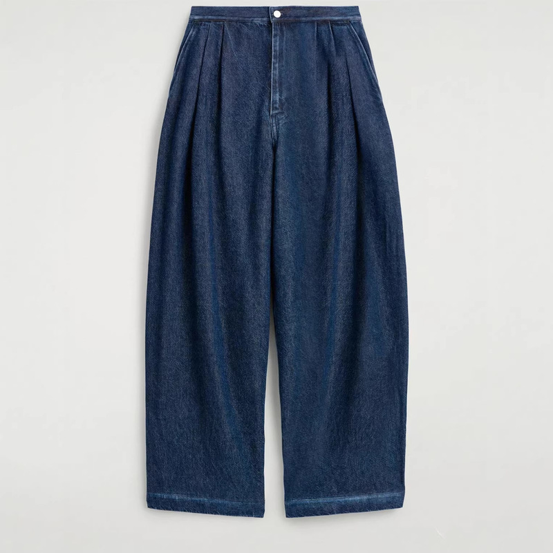 Cs Women's Casual Pleated High-Waisted Wide-Leg Jeans 2026 Spring New Pants 1329600001