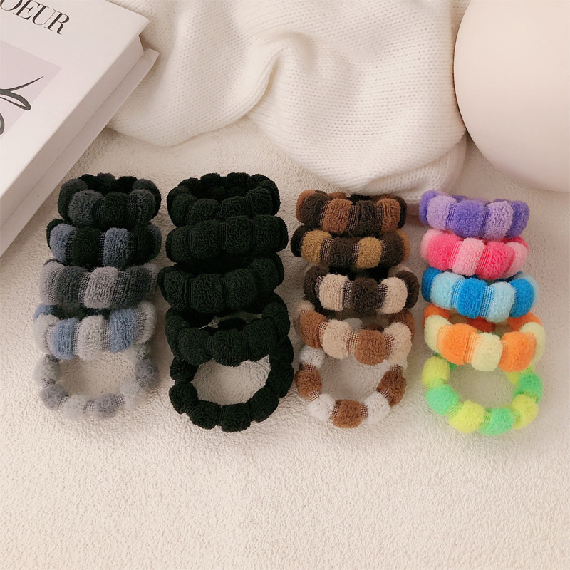 Francés sencillo no daña cabello de moda cabello de cola de caballo red red nuevo engrosado banda de goma cabello de pelo