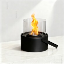 跨境新款手提壁炉圆形酒精壁炉桌面手提款壁炉tabletop fire pit