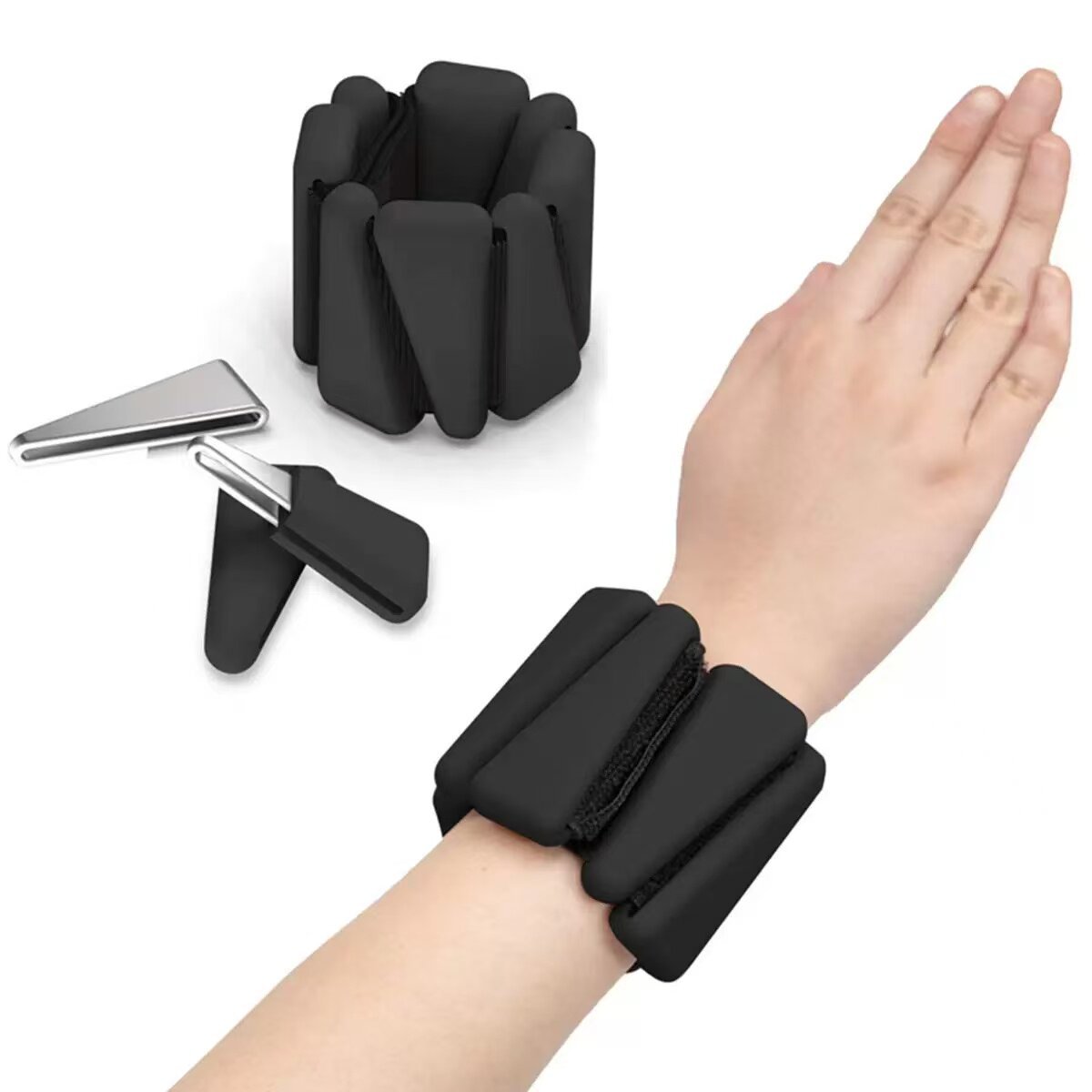 Zhang Li Guan Xiaotong pulsera de peso ajustable de silicona pulsera de muñeca de entrenamiento de fuerza anillo invisible deportivo