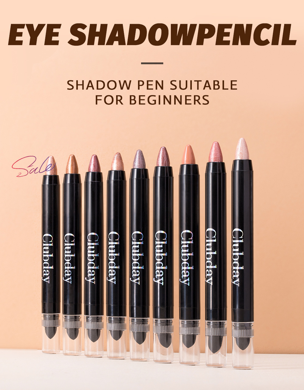 Cross-border bestseller Eye shadow stick, pearlescent eye shadow pen, high-gloss brightening, non-smudging eye makeup set Eye Shadow details Picture