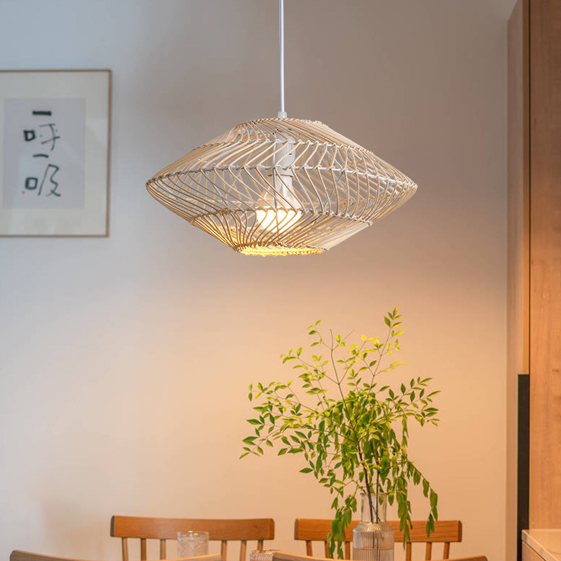 Chino creativo bambú linterna Casa de Té restaurante olla caliente restaurante local restaurante B & B pastoral retro lámpara de Bambú