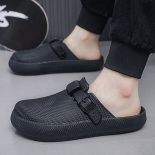 Birkenstock Baotou Sandals Men's 2025 New Summer Outerwear Thick-Soled Office Home Black Couple Sandals
