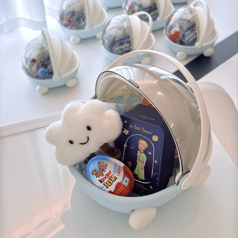 赤ちゃんの生後100日の宴会DIYクレードル記念品1歳のギフトボックスゲストや友人へのクリエイティブなベビーカーギフト|undefined