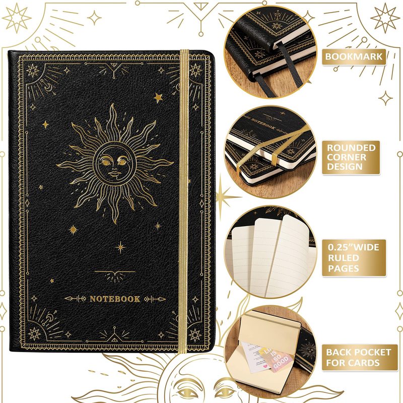 A5笔记本跨境手账本子笔记本HardcoverPU LeatherPlannerNotebook|undefined