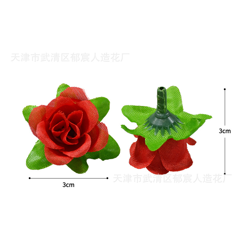 Simulation rose tea rose head flower ball DIY making flower ring…