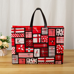 New Year Spring Festival Dragon Boat Festival Mid-Autumn Festival Gift Bag Year-end Gift Giving Non-woven Bag Red Fortune Character Festive Holiday Tote Bag
