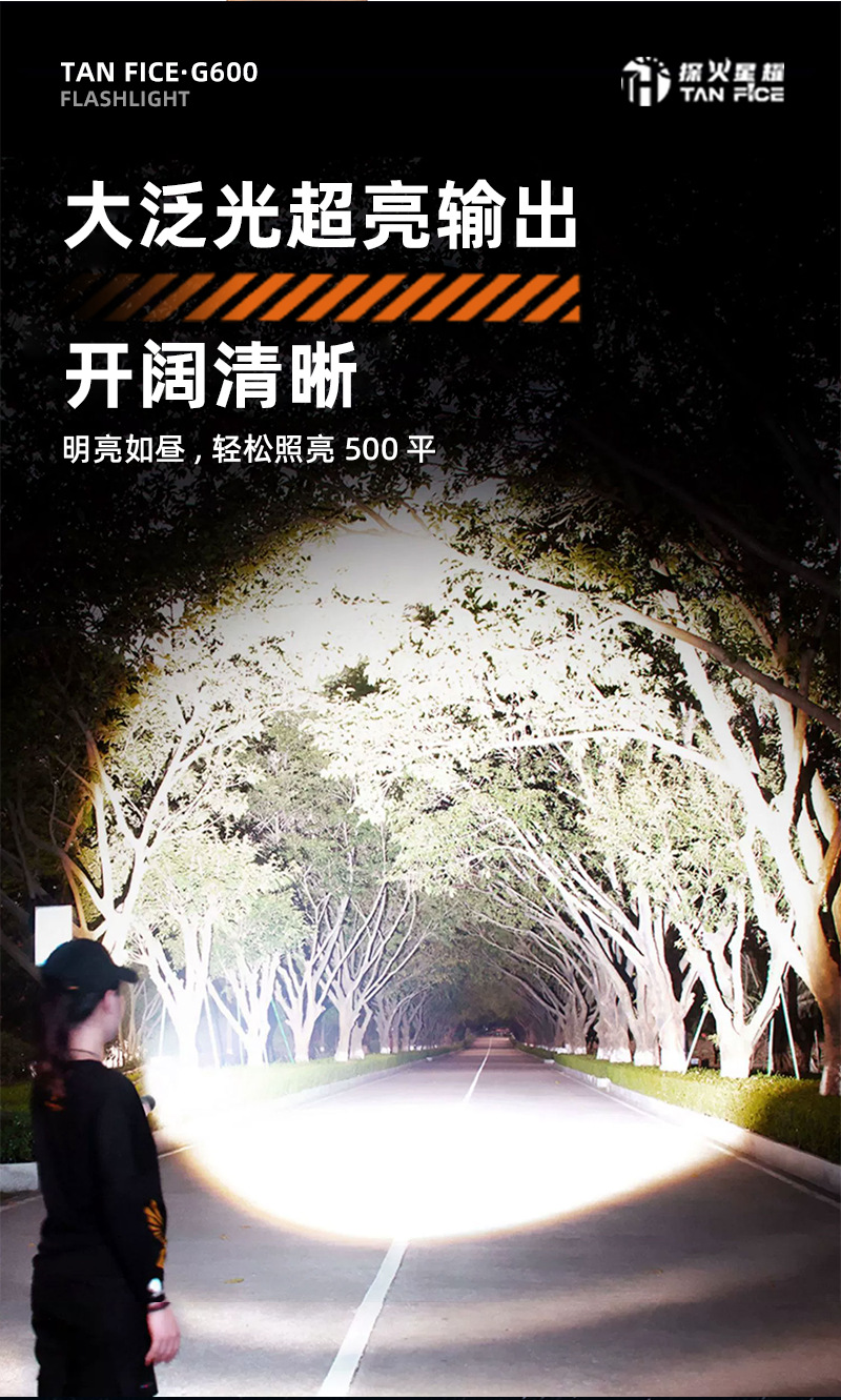 Cross-Border Aluminum Alloy Flashlight, Thickened Multi-Functional Auto Repair Work Light, Laser Zoom Laser Cannon, White Laser Flashlight