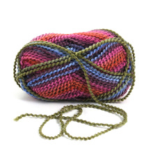 汇彩彩色段染TT波纹纱线针织外套毛衣勾编diy玩偶头发花式纱线团