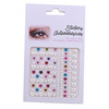 Adhesive nail decoration for face for eye makeup, sticker, with gem