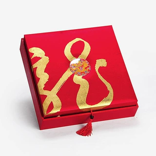 中国红9粒月饼盒传统中式手艺摆件文创产品收纳盒批发订做礼品盒