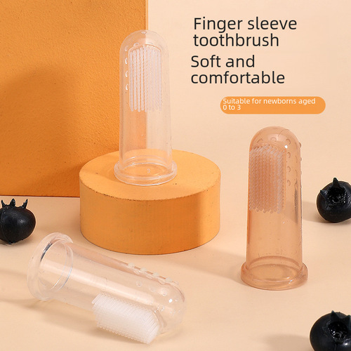 Silicone Breast Milk Teether, Baby's Thumb Brush, Finger Toothbrush for Kids, Tongue Cleaner, Set of 3, Wholesale