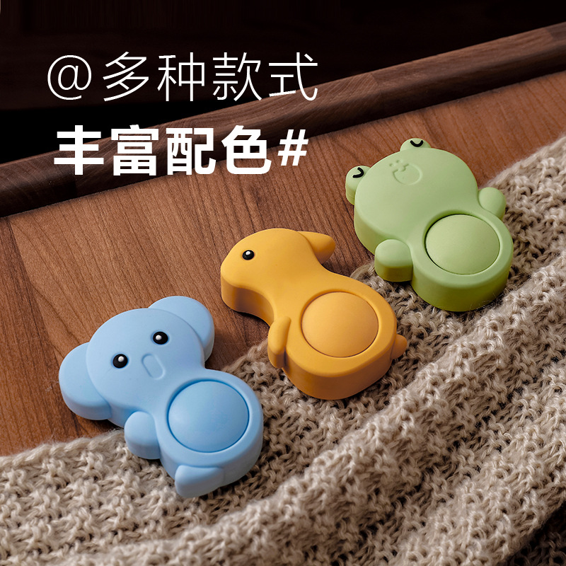 Tarjeta de puerta de seguridad para niños cuidadosamente seleccionada Tapón de puerta de mano anti-pellizco de silicona de dibujos animados Tapón de puerta para bebé