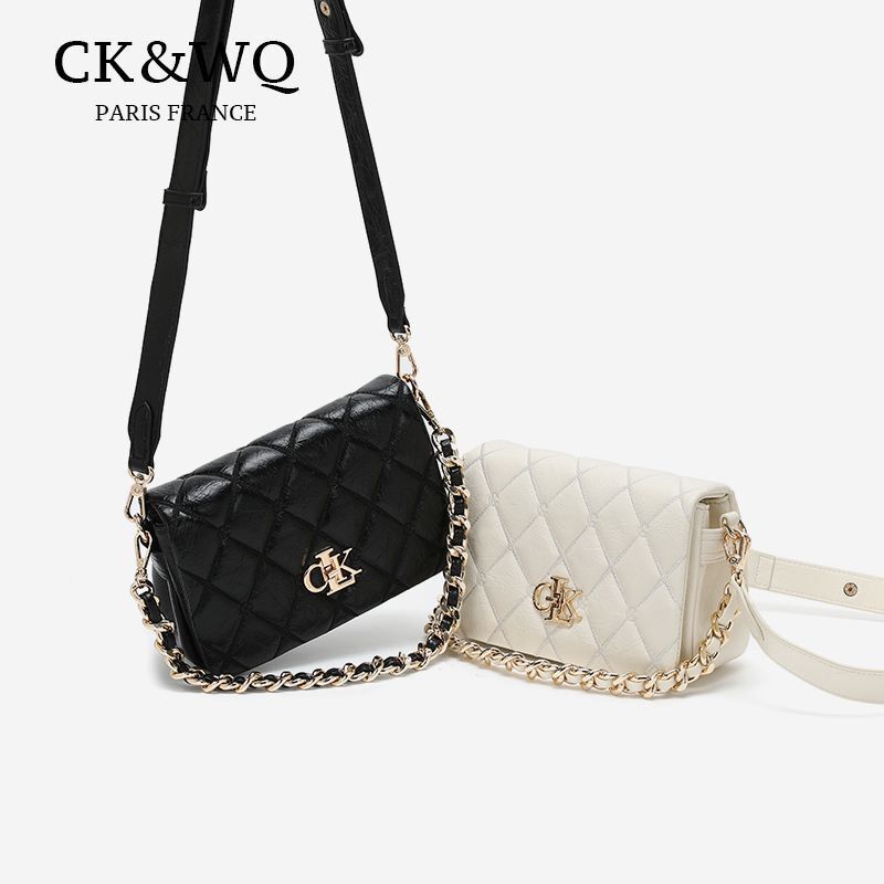 Ck&Wq/2025 Autumn and Winter New Fashion Bag with Chain, Versatile Shoulder Bag, Chanel-Style Crossbody Bag, Quilted High-End Women's Bag Ck&Wq/2025 Autumn and Winter New Fashion Bag with Chain, Versatile Shoulder Bag, Chanel-Style Crossbody Bag, Quilted High-End Women's Bag