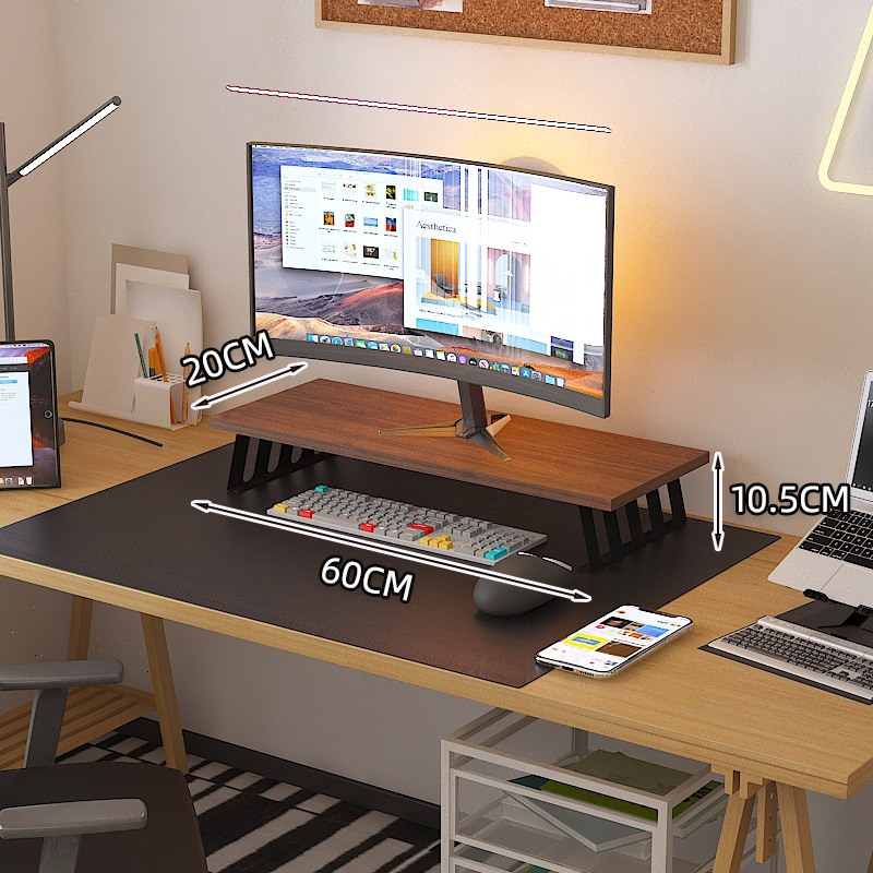 Estante de aumento de computadora Monitor de escritorio Pantalla de escritorio Soporte de pantalla Estante de almacenamiento de escritorio de oficina Estante