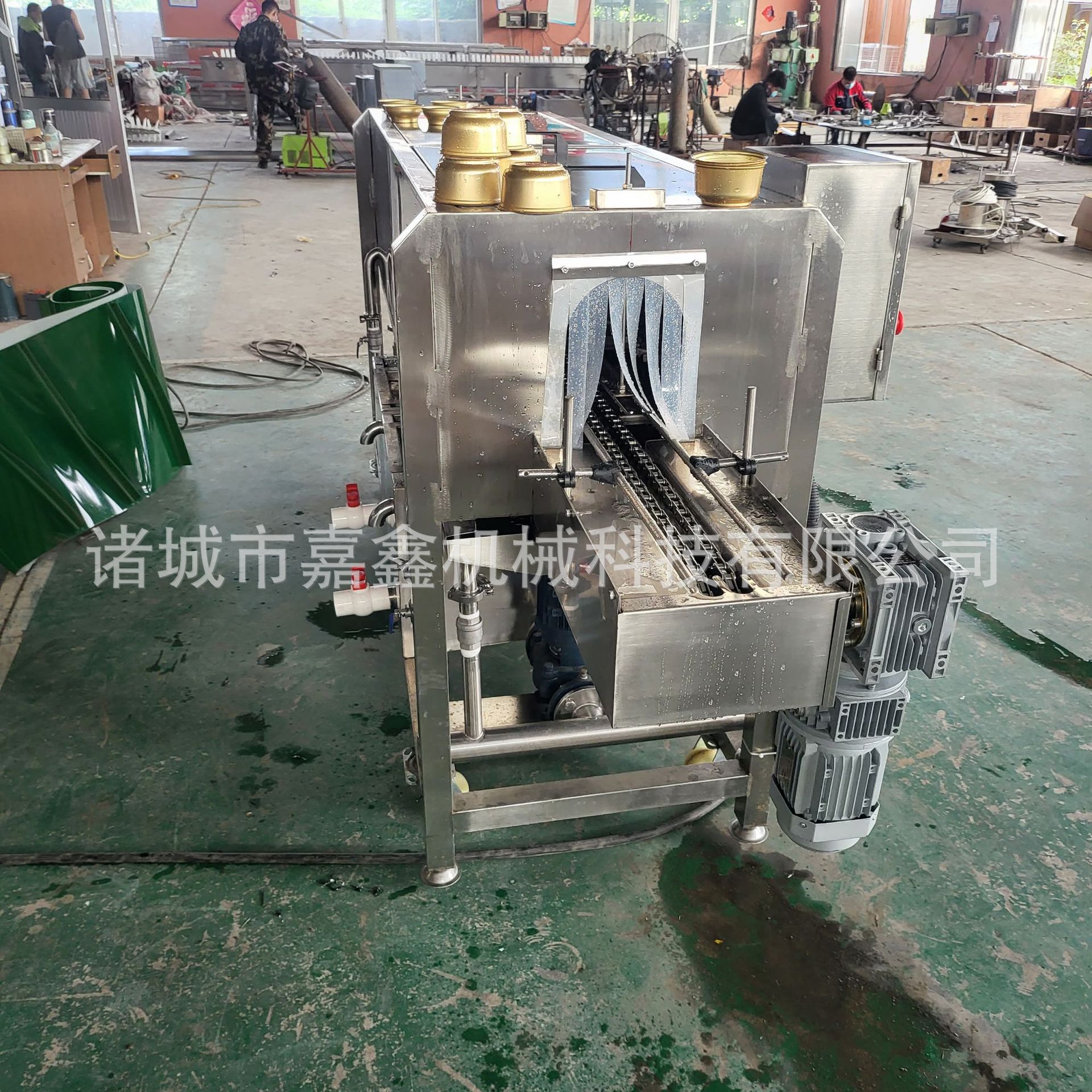水果罐头清洗机 全自动马口铁罐头瓶清洗烘干线 洗瓶机亚大工厂