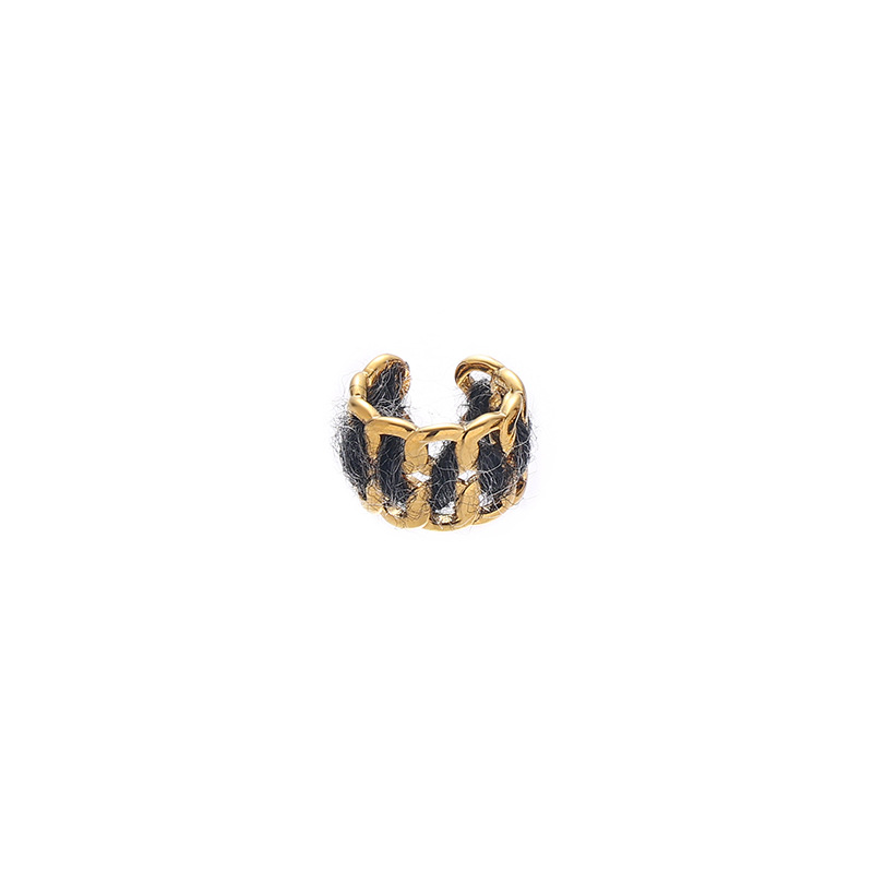 Latón Chapado en 18K oro/aceite de gota hecho a mano retro simple todo partido personalizado lana oído hueso clip earless pendientes para las mujeres