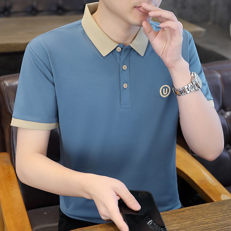 Taobaoke-5099-P26-2024 Camisa POLO de color sólido de alta calidad de verano Camiseta de manga corta para jóvenes-Verano 17