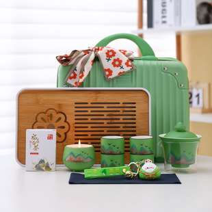 Dragon Boat Festival gift box set travel tea set to send customers and employees to commemorate the enterprise hand gift can be printed LOGO