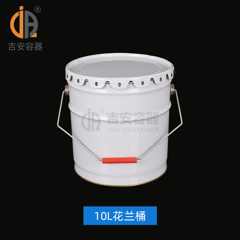 廠家現貨批發10L 18L 20L升馬口鐵桶圓化工花蘭桶金屬包裝油漆桶