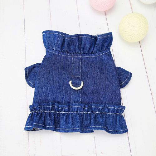 22 Denim Harness Pet Clothing Dog Harness Without Leash Vest Teddy Cat Clothing Pet Clothing