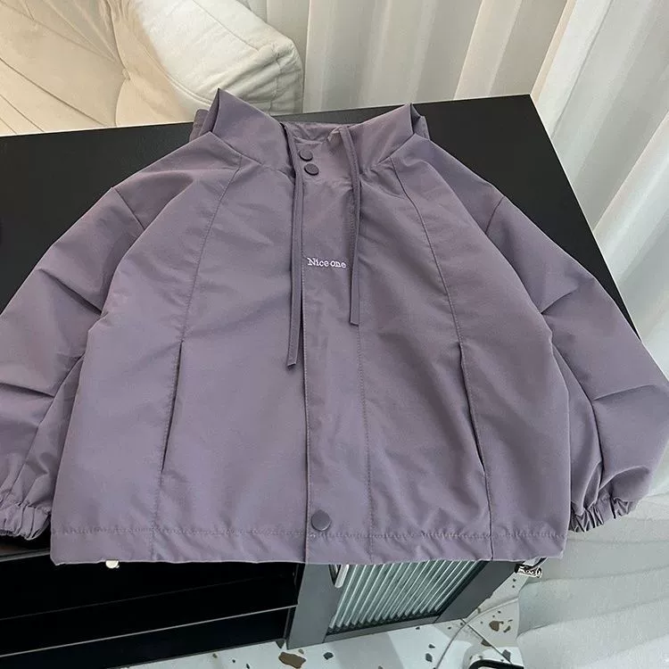 Детская куртка Штурмовая 2024 новая весна и осень в начале зимы ветрозащитная водонепроницаемая холодная куртка с капюшоном повседневная куртка