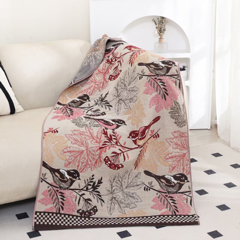 Foreign Trade Pure Cotton Gauze Bath Towel, Customizable Brand Order, 4-Layer Jacquard Sofa Towel, Car Blanket, Nap Blanket, Absorbent