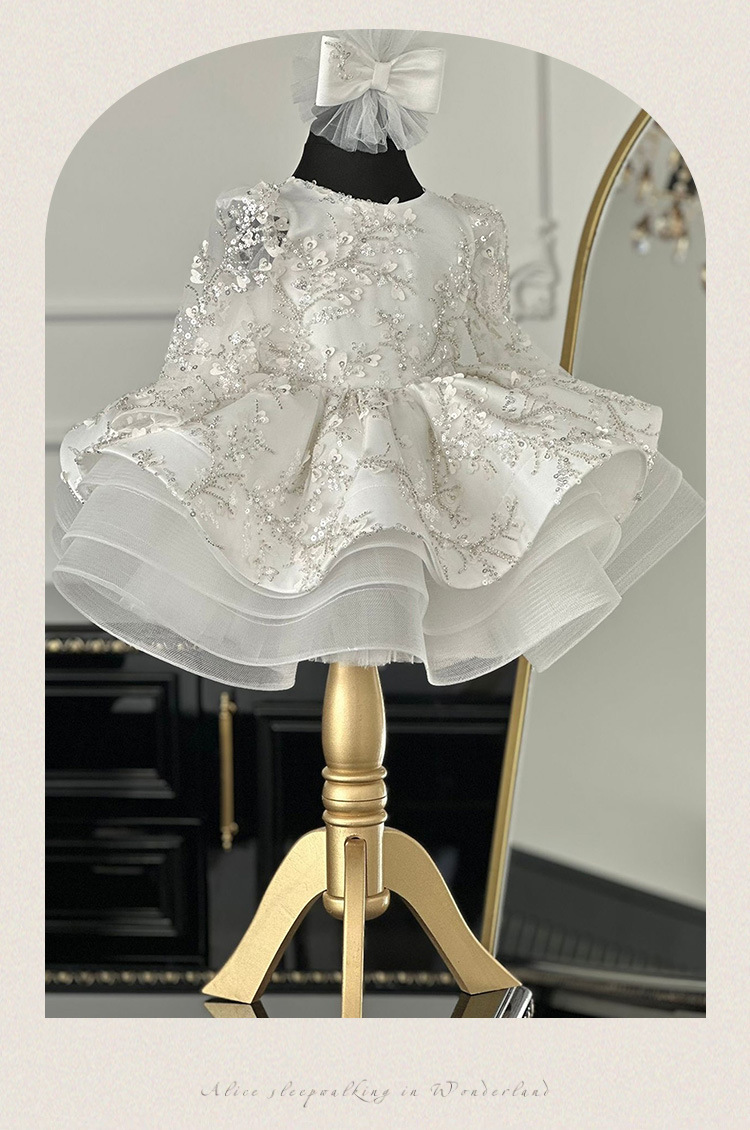 Mädchen Prinzessinnenkleid Tüll Mit Blumen Für Besondere Anlässe_voghion.com