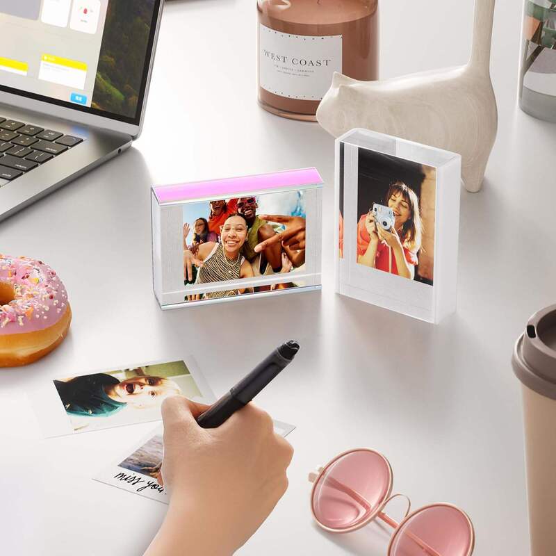 Polaroid and Fujifilm Instax Mini Film Slide Desktop Photo Stand Handmade Acrylic Photo Display Stand