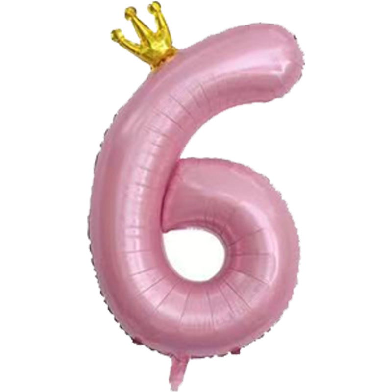 Amazon nuevo 40 pulgadas de una sola pieza corona globo digital decoración de la fiesta de cumpleaños globo digital grande