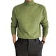 2024 cross-border Amazon men's basic sweater base shirt imitation sweater texture business pullover half high collar men