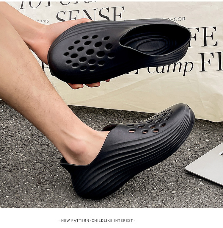 Non-slip Men's Clogs With Thick Soles For Summer Outdoor Wear_voghion.com