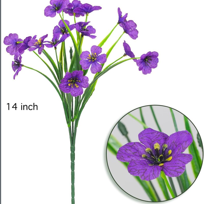 クロスボーダー Amazon 造花 5 ヘッド春草バイオレット人工緑植物ホーム屋外装飾永遠の花|undefined