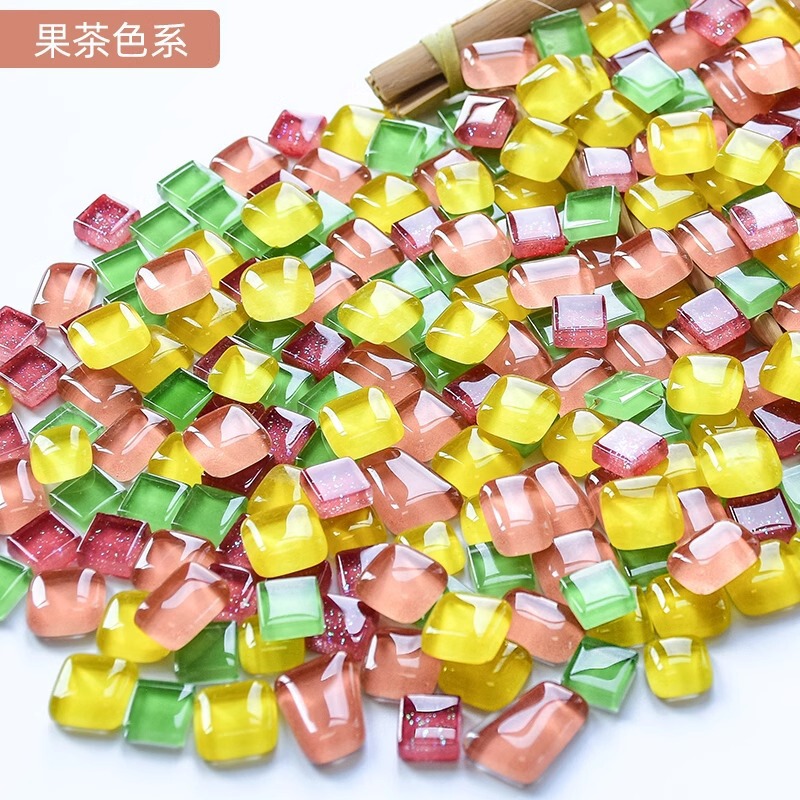 200克diy多元闪粉马赛克集合水晶自由石玻璃儿童手工材料颗粒|undefined