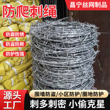 刺绳刺线圈地养殖带刺铁丝网热镀锌刺绳网刺丝滚笼防盗钢丝刺绳网