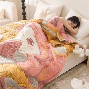 Summer Ten-layer Gauze Towel Quilt Pure Cotton Adult Blanket Thin Quilt Children's Blanket Cotton Yarn Summer Cool Quilt Puff Quilt
