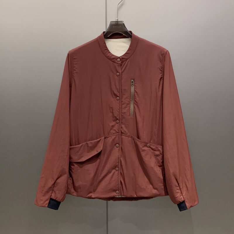 Affordable alternative to big brands~High-quality outdoor casual collarless jacket for women, lightweight casual stand-up collar top for spring and autumn Affordable alternative to big brands~High-quality outdoor casual collarless jacket for women, lightweight casual stand-up collar top for spring and autumn