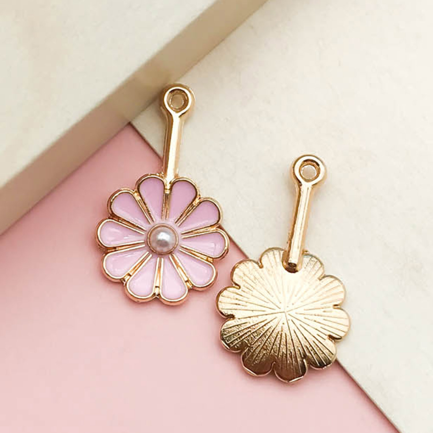 1 Rosa Conchas sirena flor conejo aleación gota colgante de aceite simple joyería material fábrica al por mayor