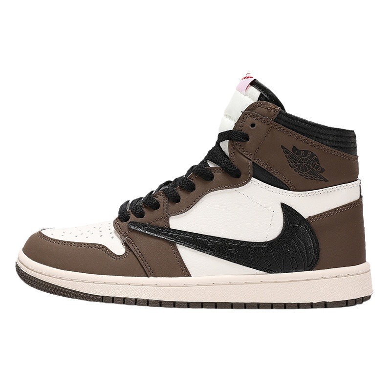 Fábrica de venta directa de Putian AJ zapatos de hombre de alto perfil marrón oscuro barbado zapatos de skate de mujer negro y blanco panda zapatos deportivos casuales mujeres