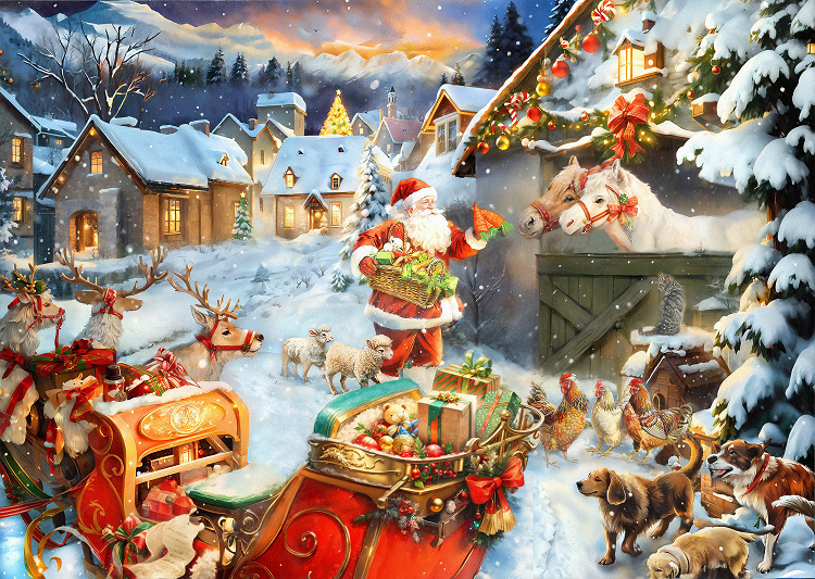 thumbnail image 1 of Calendario de adviento navideño Venta caliente Caja sorpresa navideña Calendario de cuenta regresiva Rompecabezas Calendario de adviento navideño Regalo de Navidad, 1 of 5