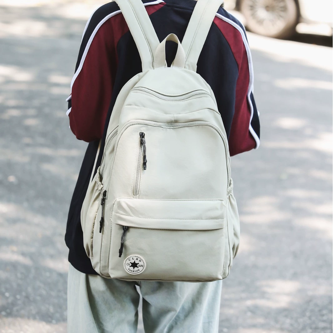 Brand capacious nylon backpack for leisure for beloved, school bag, high-quality style