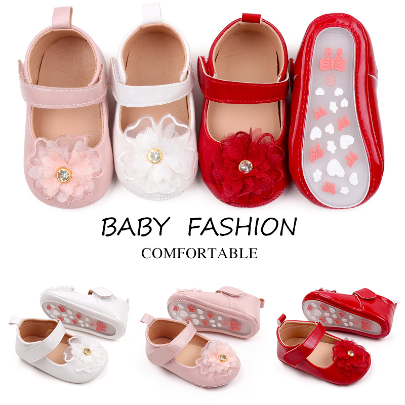 0-1 New non-slip baby rhinestone princes...